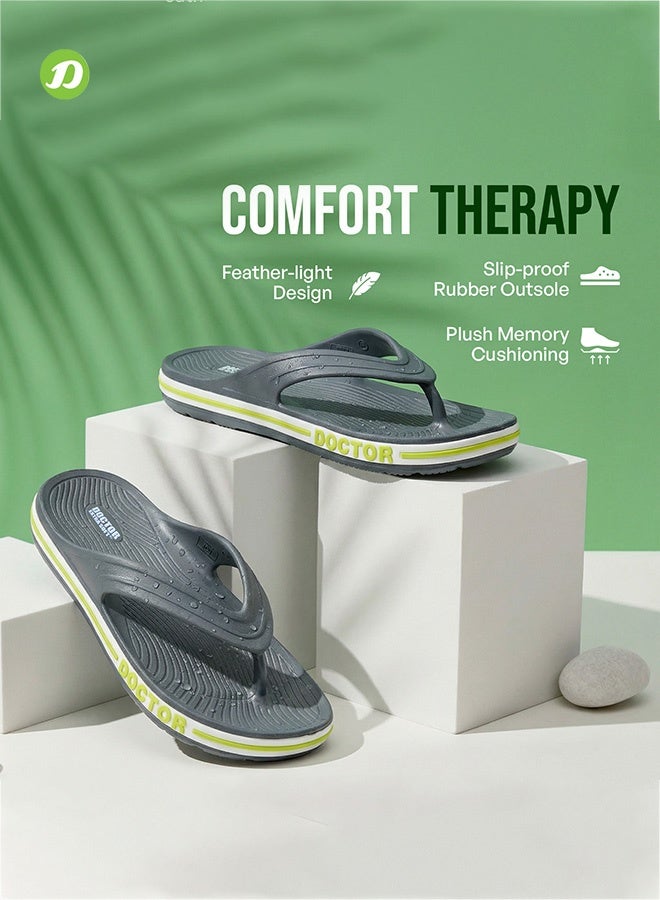 DOCTOR EXTRA SOFT شباشب دكتور إكسترا سوفت الرجالية الكلاسيكية والعصرية ذات النعل المريح بتقنية الضغط الإبري للبالغين | مريحة وخفيفة الوزن | أنيقة ومضادة للانزلاق | شباشب يومية مقاومة للماء للرجال/الأولاد D-553 - Image 3